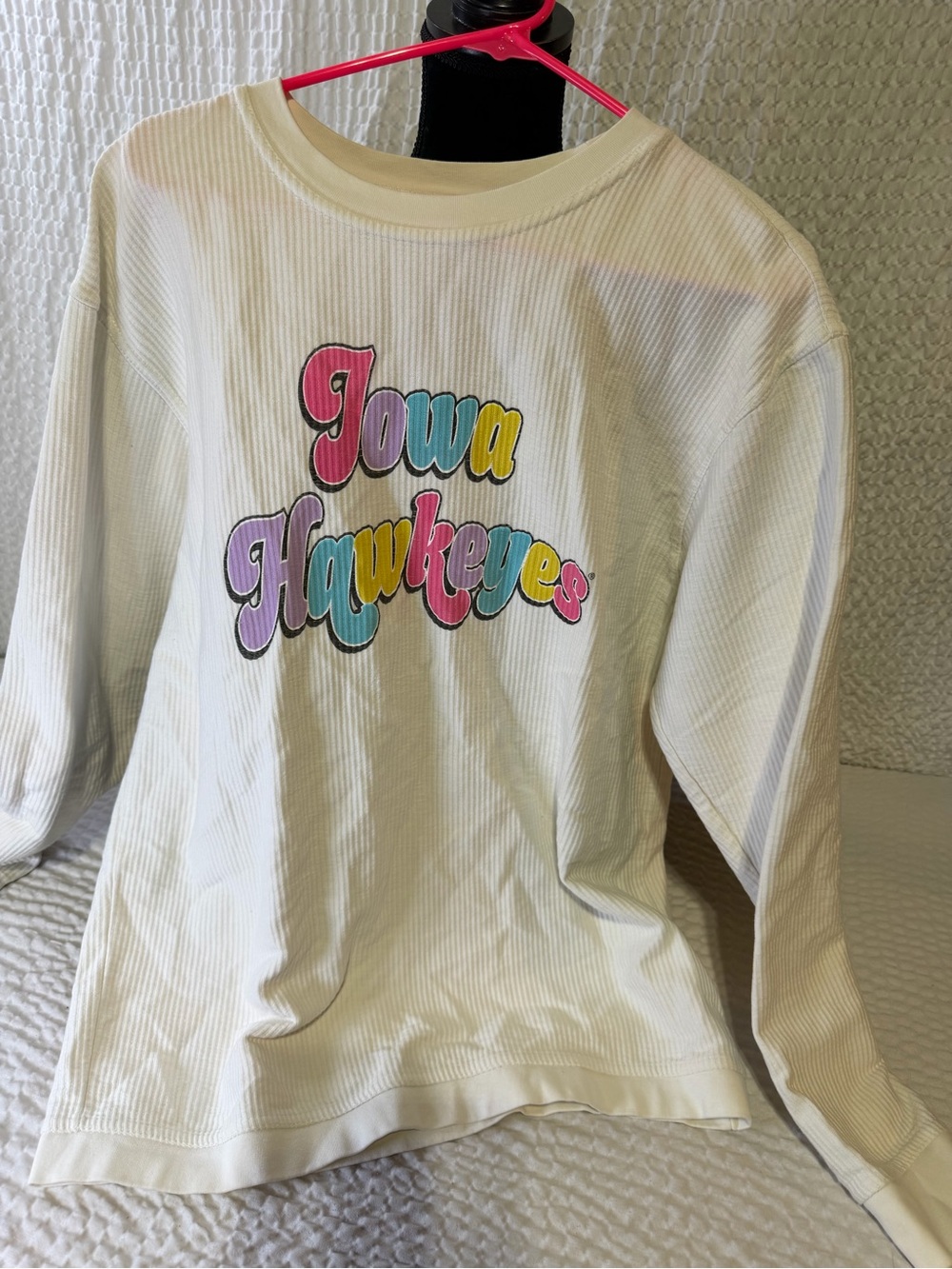 Pressbox White Long Sleeve women’s iowa Hawkeyes  with Multicolor